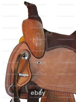 Youth Kids Western Saddle Barrel Racing Pleasure Leather Used Tack Set 10 12 13