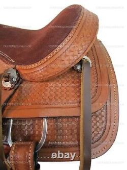 Youth Kids Western Saddle Barrel Racing Pleasure Leather Used Tack Set 10 12 13