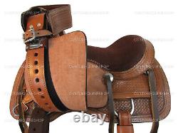 Youth Kids Western Saddle Barrel Racing Pleasure Leather Used Tack Set 10 12 13