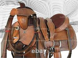 Youth Kids Western Saddle Barrel Racing Pleasure Leather Used Tack Set 10 12 13