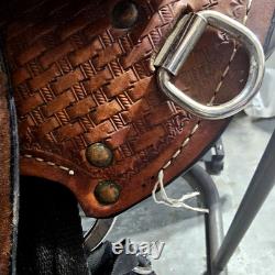 Youth/Pony Western saddle 12 1/2 suede seat V. H. Saddlery Circle M Basket Stamp