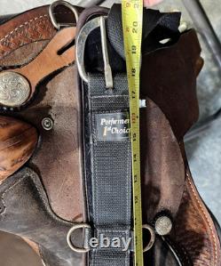 Youth/Pony Western saddle 12 1/2 suede seat V. H. Saddlery Circle M Basket Stamp