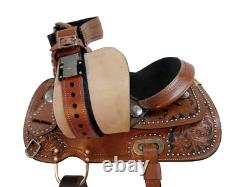 Youth Rodeo Western Saddle Used Barrel Pleasure Horse Trail Tack Set 10 12 13