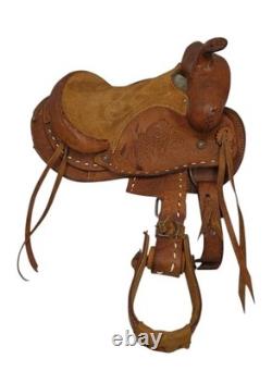 Youth Roughout Western Saddle 11 Kids Ranch Training Horse Tack READ
