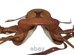 Youth Roughout Western Saddle 11 Kids Ranch Training Horse Tack READ