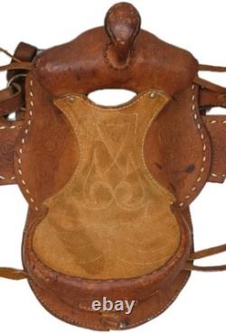 Youth Roughout Western Saddle 11 Kids Ranch Training Horse Tack READ