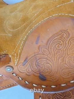 Youth Roughout Western Saddle 11 Kids Ranch Training Horse Tack READ