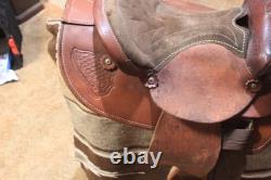 Youth Small Adult Secure Western Saddle, Single D forward rigged