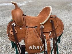 Youth Western Rough Out Barrel Saddle Serpentine Tooling 10 12 13 Free Shipp