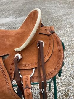 Youth Western Rough Out Barrel Saddle Serpentine Tooling 10 12 13 Free Shipp