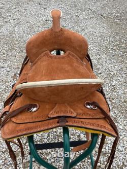 Youth Western Rough Out Barrel Saddle Serpentine Tooling 10 12 13 Free Shipp
