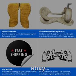Youth Western Rough Out Barrel Saddle Serpentine Tooling 10 12 13 Free Shipp
