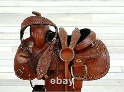 Youth Western Saddle Kids Barrel Saddle Trail Comfy Used Leather Tack 12 13