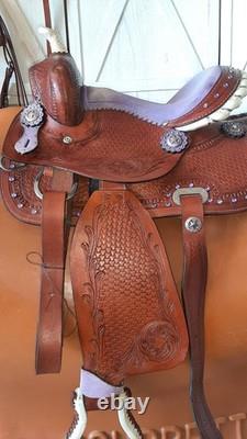 Youth Western Saddle Tack Set 12 Purple & Sparkles
