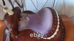Youth Western Saddle Tack Set 12 Purple & Sparkles