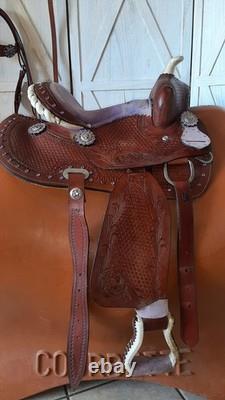 Youth Western Saddle Tack Set 12 Purple & Sparkles