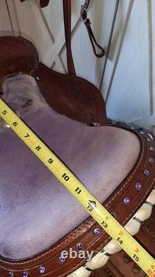 Youth Western Saddle Tack Set 12 Purple & Sparkles
