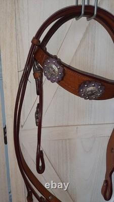Youth Western Saddle Tack Set 12 Purple & Sparkles